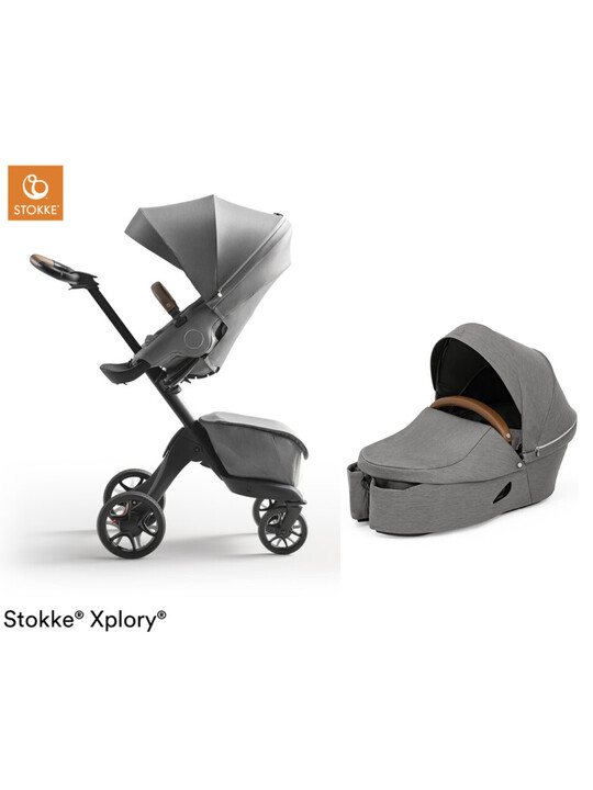 Stokke Xplory X Pushchair & Carry Cot- Modern Grey image number 1